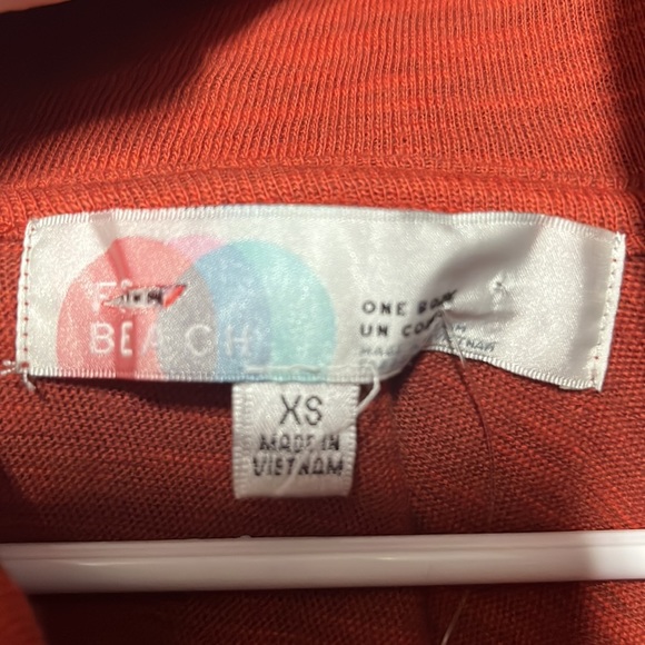 Free People Beach Cocoon Cowl Neck Pullover Rust XS - Picture 5 of 5